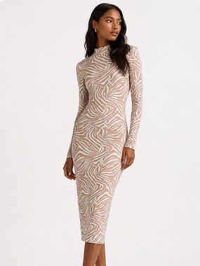 ted baker white long sleeve dress Ted Baker Midi Dress Women White Avelli Curve Seam Detail Midi Dress